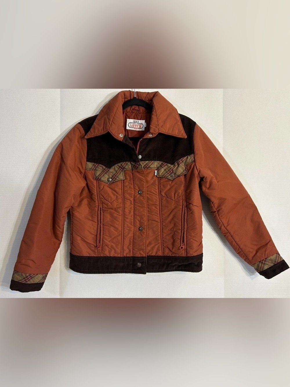 Vintage Levi's Ski Levi’s Orange Western Puffer Jacket Kids Size 13/14